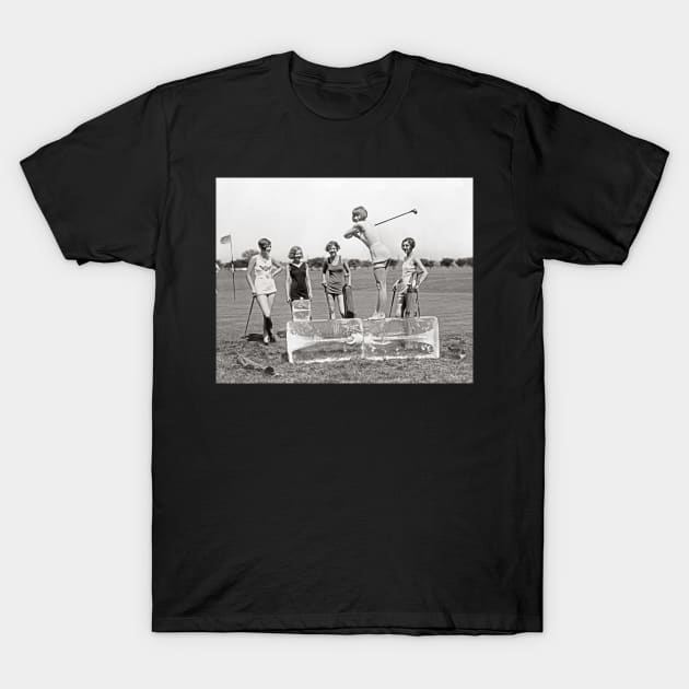 Flapper Girls Playing Golf, 1926. Vintage Photo T-Shirt by historyphoto